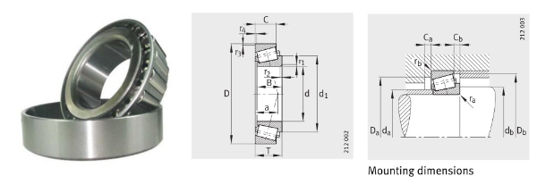 32244- Une incidence isolée de roulements à rouleaux coniques de rangée simple électriquement - pour des machines de construction 0
