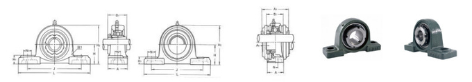 UKP322 Bloc de coussin d'adaptateur large normal 100*295*520 mm en fonte 8