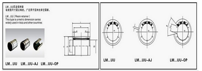 Glissière standard linéaire OP Beairng du × 32mm du × 23mm de la bague de bille de roulements de mouvement de LM16UU 13mm 1