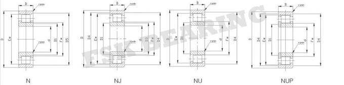 ECP du NU en nylon 310 de cage, roulement à rouleaux cylindrique d'ECP du NU 311 pour le compresseur d'air 3