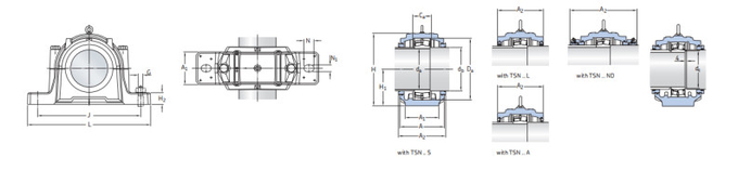 Split type SNLN 3040 Logement en blocs de plomberie 200*610*368 mm en fonte 6